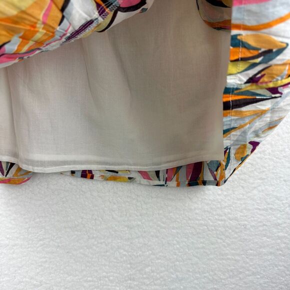 C&C California Wrap Mini Skirt Womens L Boho Resort Colorful Ruffle Embroidered - Picture 9 of 11